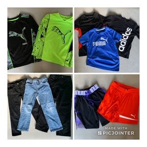 Boy’s size 6 Bundle. Adidas, Puma, Under Armor.